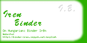 iren binder business card